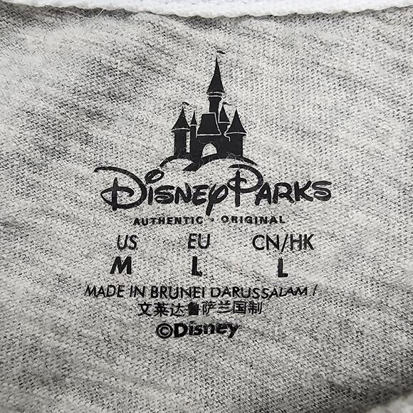Walt Disney World Shirt Womens Medium Gray Embroidered Logo 3/4 Sleeve Classic - Picture 2 of 16